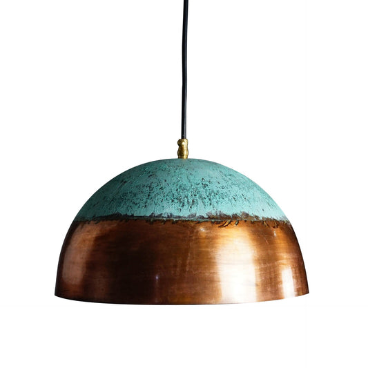 Oxidized Dome Pendant Light Brass Ceiling Light , Copper Kitchen Island light  Lampshade Art deco lamp