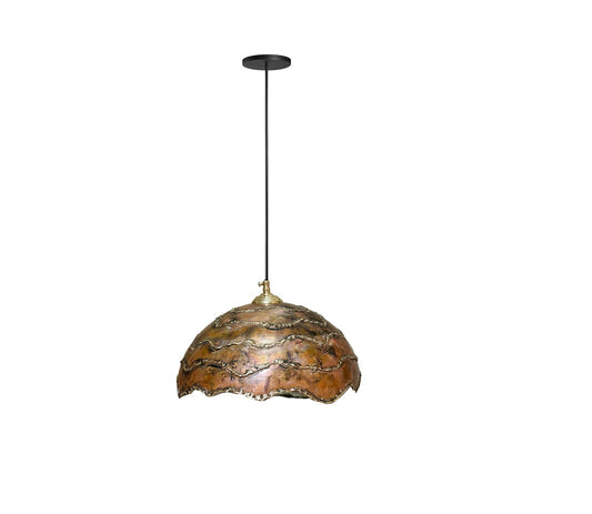 Rustic Copper Island Dome oxidized pendant light Brass Lampshade Ceiling Light for Kitchen dining table living room lighting