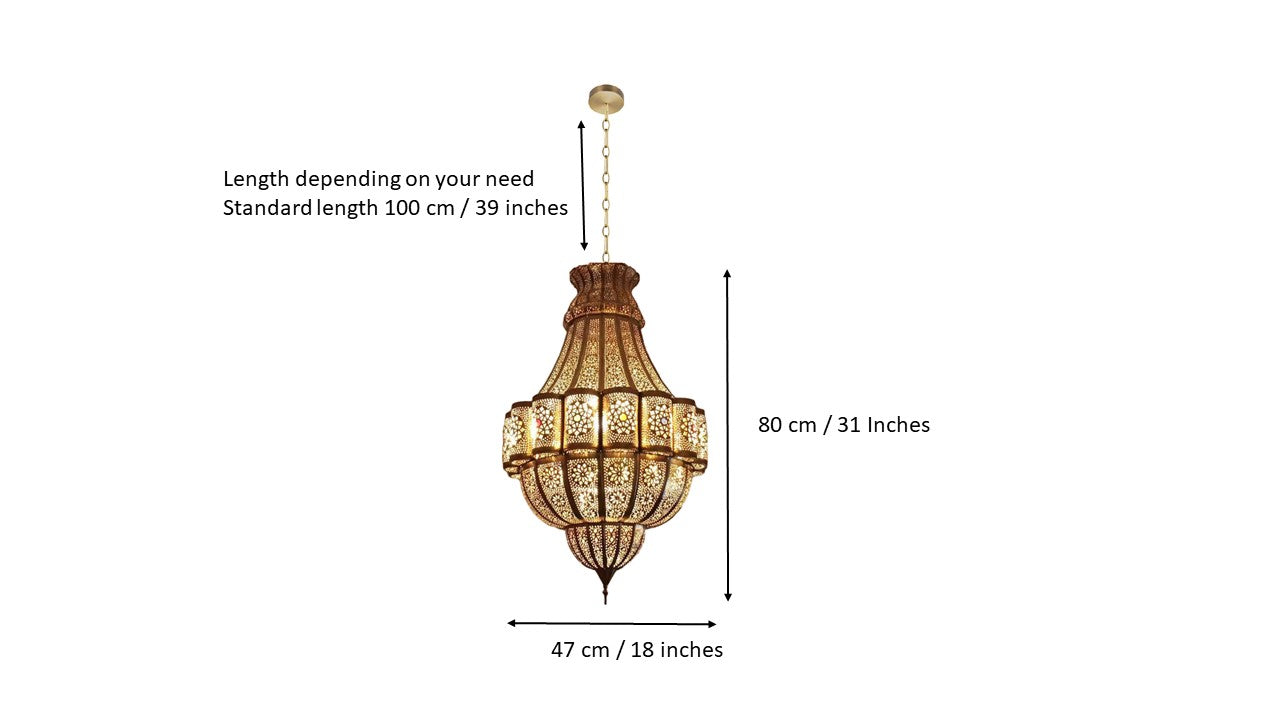 Large Moroccan ceiling Lampshade Lamp, Handmade Pendant Brass Light shade, Moroccan Lampshades, New Home Decor Lighting - Marrakech Lighting