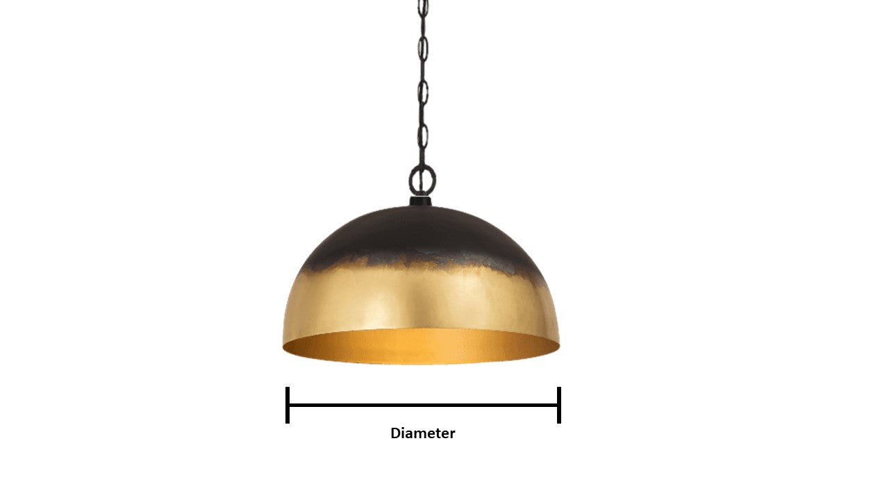 Brass Dome Pendant Ceiling  light , Antique Brass Dome Lamp kitchen light fixture - Afoscraft
