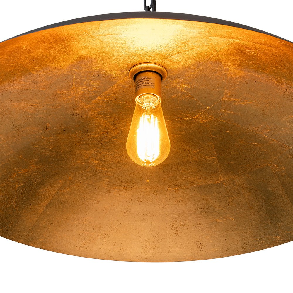 Black Brass Pendant Light Lampshade Ceiling Light Kitchen Island light - living dining table room Lampshade Art deco lamp