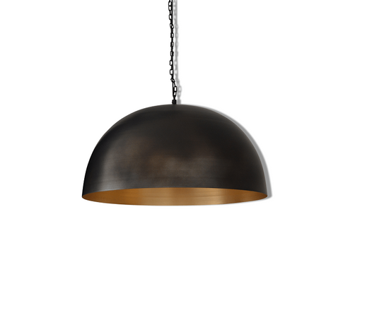 Black Brass Dome Fixture Ceiling, Modern ceiling, kitchen island Lights, Boho Pendant Lamp , Black outside & Gold inside