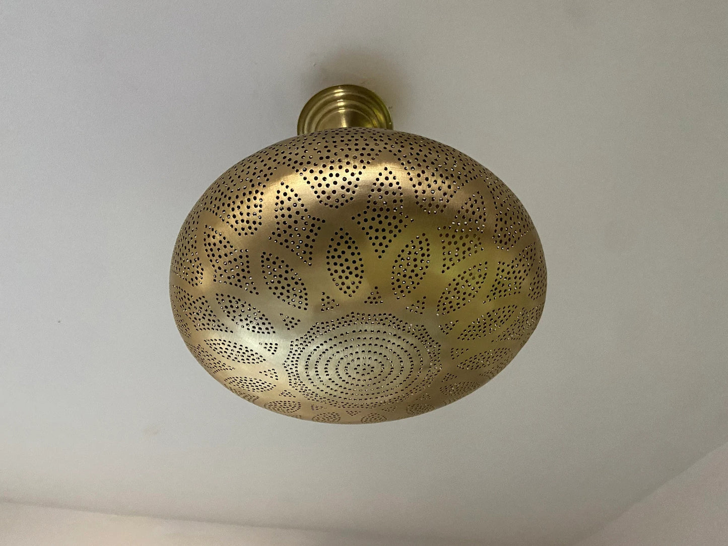 Rustic Moroccan Brass ceiling lamp Hanging Pendant Light Fixture Chandelier Dining Room Kitchen Entryway Living room