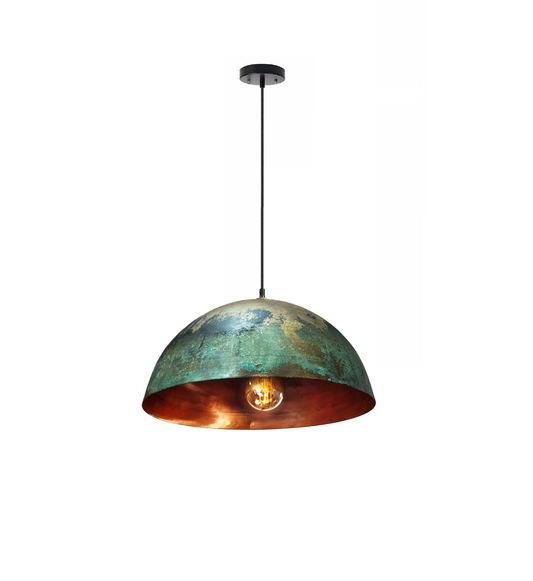Oxidized Dome Pendant Light Brass Lampshade Ceiling Light Kitchen Island light ,Copper Lampshade Art deco lamp