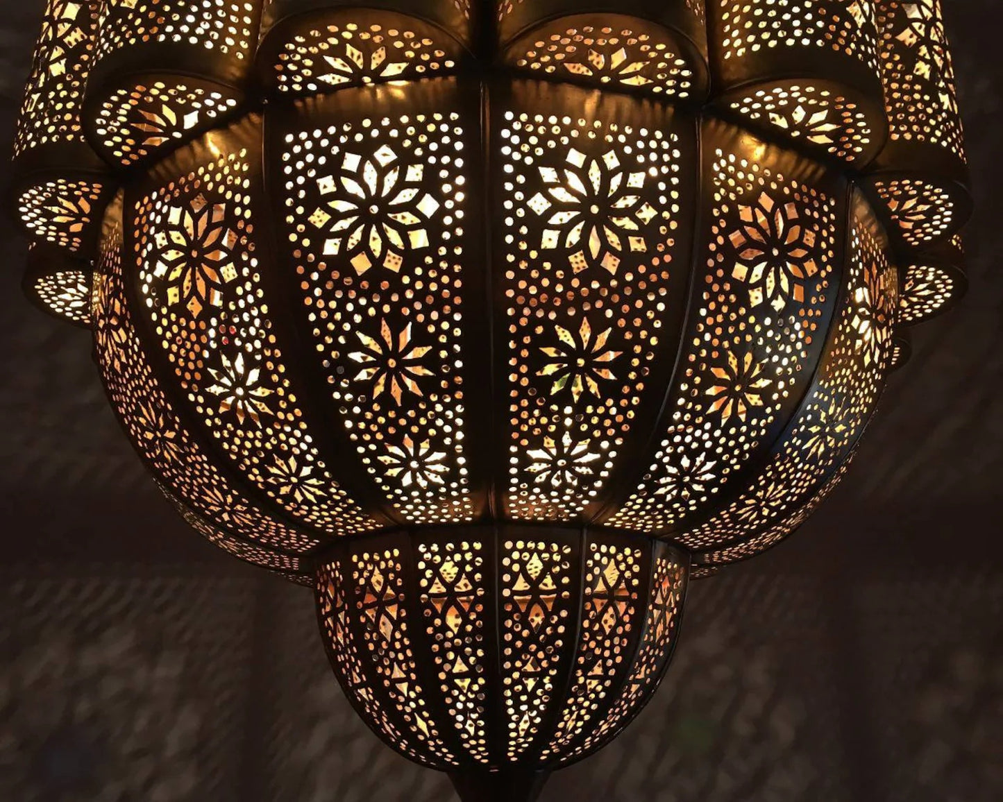 Large Moroccan ceiling Lampshade Lamp, Handmade Pendant Brass Light shade, Moroccan Lampshades, New Home Decor Lighting - Marrakech Lighting